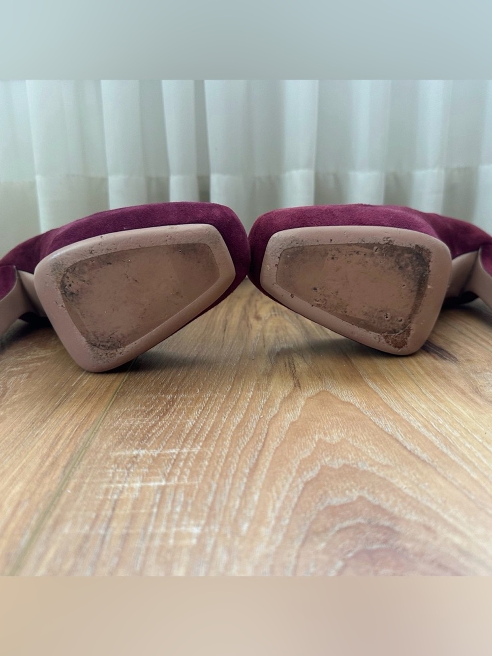 Prada Runway Style Burgundy Suede Pumps Size 42 Made in Italy - Picture 6 of 7